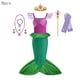 thumbnail image 5 of Disfraz de La Sirenita de Disney para niña, disfraz de princesa Ariel, manga voladora, fantasía, fiesta de carnaval, Cosplay, ropa para niños, 2024, 5 of 5