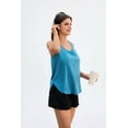 thumbnail image 5 of Pinspark Women's Racerback Yoga Tank Top Sleeveless Athletic Shirt Long Length Gym Tops Lightweight Workout Running Shirts, 5 of 7