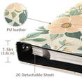 thumbnail image 3 of FORMRS 3 Ring Photo Album 4"x6" Self Adhesive Large Capacity PU Leather Cover, Floral Design, 3 of 8