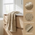 thumbnail image 2 of REGALWOVEN Geometric Pattern Cotton Decorative Hand Towels, 13 x 29 Inch Absorbent Soft Towel for Hand Drying and Face Washing Brown 2-Piece, 2 of 7