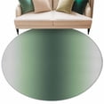 thumbnail image 2 of Grey Forest Green Gradient Round Living Room Rugs 8 ft, Minimalist Ombre Modern Art Washable Large Area Rug with Non-Slip Sturdy Edge Binding Round Carpet for Dining Room Kitchen Office, 2 of 9