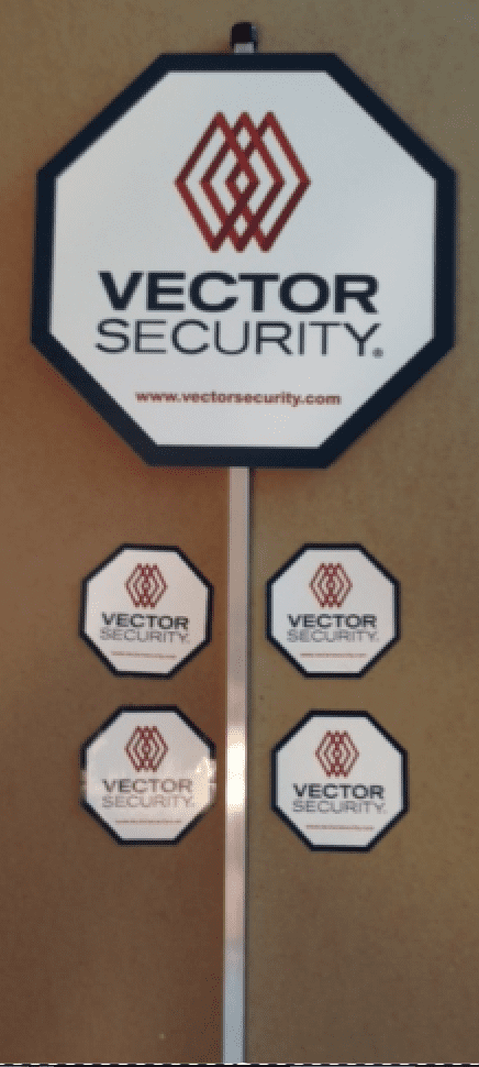 3 NEW  Reflective Brinks Security Yard Signs W/ 6 Brinks  Door/Window Decals 