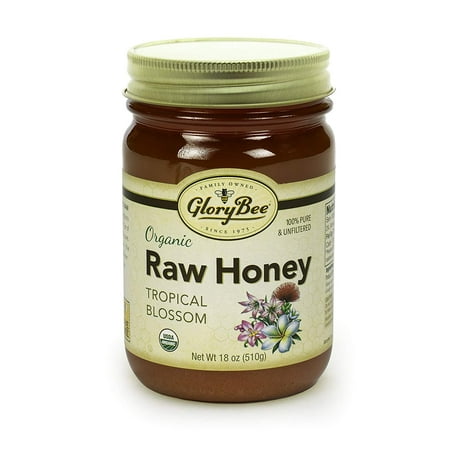 GloryBee Tropical Blossom Raw Organic Honey, 18 (Best Raw Honey Brand)
