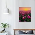 thumbnail image 3 of COMIO  Wall Art Sunset Vibrant Tulip Fields Painting On Canvas Wall Decorations for Living Room Stretched and Framed Canvas Paintings Bedroom Bathroom Wall Decor Office Home Decor, 3 of 4