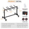 thumbnail image 3 of Jocisland Folding Chair Rack, Holds 12 Tables or 42 Chairs with 30 Pcs Covers, 550 lbs Capacity, Heavy-Duty Cart with Wheels, Glossy Black, 3 of 10