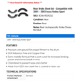 thumbnail image 2 of Rear Brake Shoe Set - Compatible with 2001 - 2003 Isuzu Rodeo Sport 2002, 2 of 2