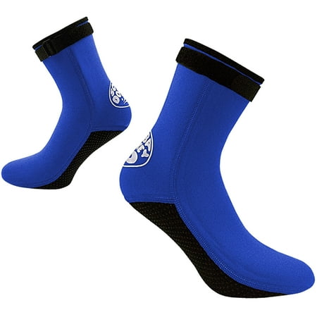 

Adult Warm Neoprene Diving Socks Swimming Durable Adjustable Sandproof Patchwork Wetsuit Shoes Automatic Button Socks 3Mm
