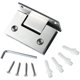 thumbnail image 5 of Bisagra de puerta con abrazadera Bisagra de conector de pared de acero inoxidable plegable de 90 grados, adaptable de 8-12 mm, 4 mm de espesor, acabado cepillado de acero inoxidable TUNC  Sencillez, 5 of 5