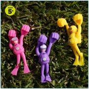 Aqua Unisex Flip Flying Multicolor Child Dive Stix Pool Diving Set, 6 Pieces, 6 in Length