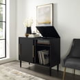thumbnail image 4 of Crosley Furniture Everett Wood Media Console Table in Matte Black, 4 of 13