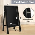 thumbnail image 2 of TEAKMAMA Chalkboard Signs 40x20 Standing A Frame Chalk Board Easel Sign Sandwich Board Signs Outdoor, Double Sided Blackboard for Business, Cafe, Weddings, Black, 2 of 12