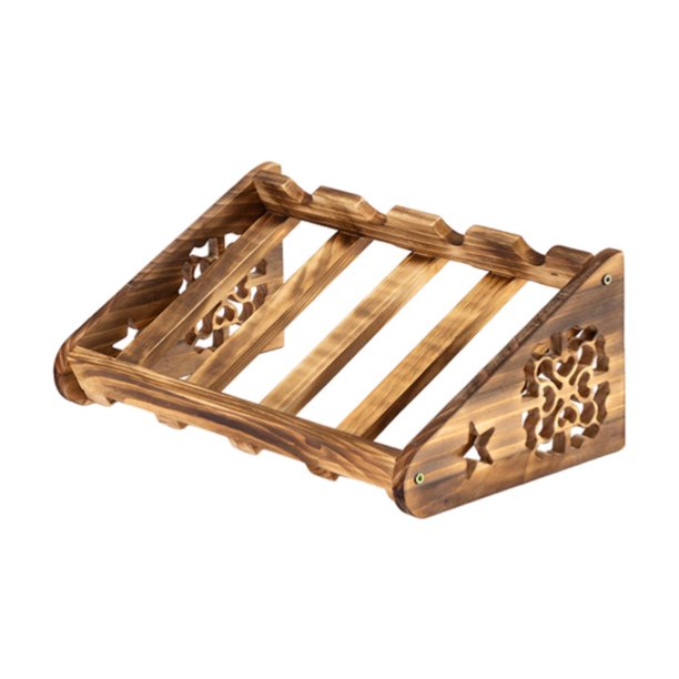 simhoa Tabletop Rack Rustic Display Shelf Storage Rack Wooden