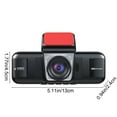 thumbnail image 4 of 3 Channel Dash Cam Front Inside Rear, 1080P HD Touch Screen with WiFi, Parking Monitor, Night Vision, Reverse Camera - Easy Install, 4 of 6