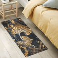 thumbnail image 4 of Leopard Cheetah Leaves Wood Bathroom Rug Non Slip Bathroom Mats Entry Door Soft Carpets for Kitchen Bedroom Living Room 39x20 inch, 4 of 7