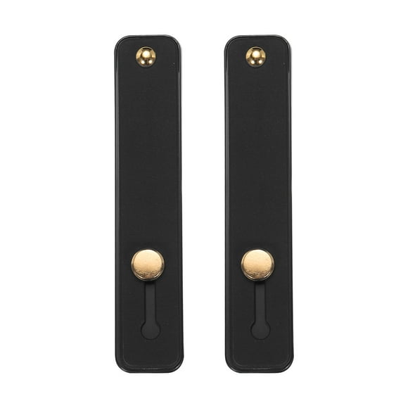 Unique Bargains 2 Pcs Boucle de Téléphone Support de Doigt Sangle de Téléphone en Silicone pour la Plupart des Téléphone Intelligent Noir