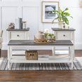 thumbnail image 3 of 3-Piece Distressed Solid Wood Coffee Table Set in Gray/White Wash, 3 of 4