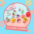 thumbnail image 2 of YOYTOO 24Pcs Children's Jewelry Ring, Adjustable Cartoon Rhinestone Girls Jewelry Ring for Kids, 2 of 5