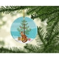 thumbnail image 2 of Bengal Cat Merry Christmas Ceramic Ornament 2.8 in x 2.8 in, 2 of 3