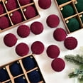 thumbnail image 4 of 20PCS Velvet Christmas Ornaments - 2.36" Flocked Red & Green Xmas Tree Balls, Shatterproof Holiday Decorations for Festive Home Decor, 4 of 8