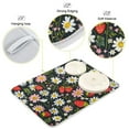 thumbnail image 4 of Strawberry Daisy Floral Dish Drying Mats Kitchen Mat Microfiber Counter Absorbent Dish Pad Drainer Rack 16"x18", 4 of 7
