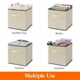 thumbnail image 6 of Lifewit Collapsible Storage Cubes 11 inch Foldable Fabric Bins Multi-Color, Set of 6, Beige, 6 of 8