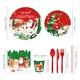 thumbnail image 6 of Christmas Tree Santa Claus Paper Plates, Cups and Napkins Party Disposable Tableware Set Party Dinnerware Serves 8 Guests for Plates, Napkins, Cups 68PCS, 6 of 7