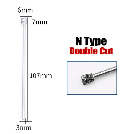 

Rotary Files Burr Tungsten Carbide Engraving Milling Cutter Double Cut 3x6x100mm