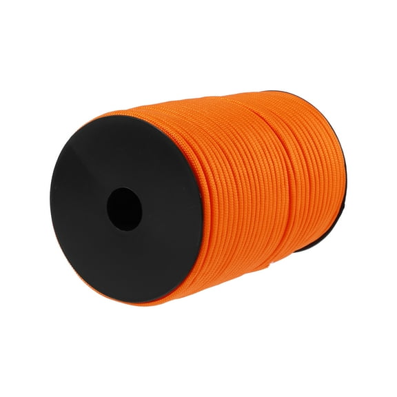 Unique Bargains Tent Rope Outdoor Camping Guylines Ropes 9 Core 4mm Paracord 100m Orange