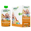 CoComelon Sprout Organics Toddler Food, Organic Peach Banana Smoothie, 4 oz Pouches (6 Pack)