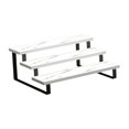 thumbnail image 3 of Lipstore Plant Stand Decorative Organizer Flower Pot Stand for Countertop Office Home White Three Layer, 3 of 8