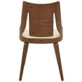 thumbnail image 6 of Aniston Cream Faux Leather and Walnut Wood Dining Chairs - Set of 2, 6 of 8