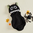 thumbnail image 5 of RUINIXCW Nebworn Baby Halloween Bat Monster Costume Infant Baby Girl Boy Halloween Outfit Fall Winter Clothes Warm Plush Sleeveless Hood Romper Playsuit, 5 of 10