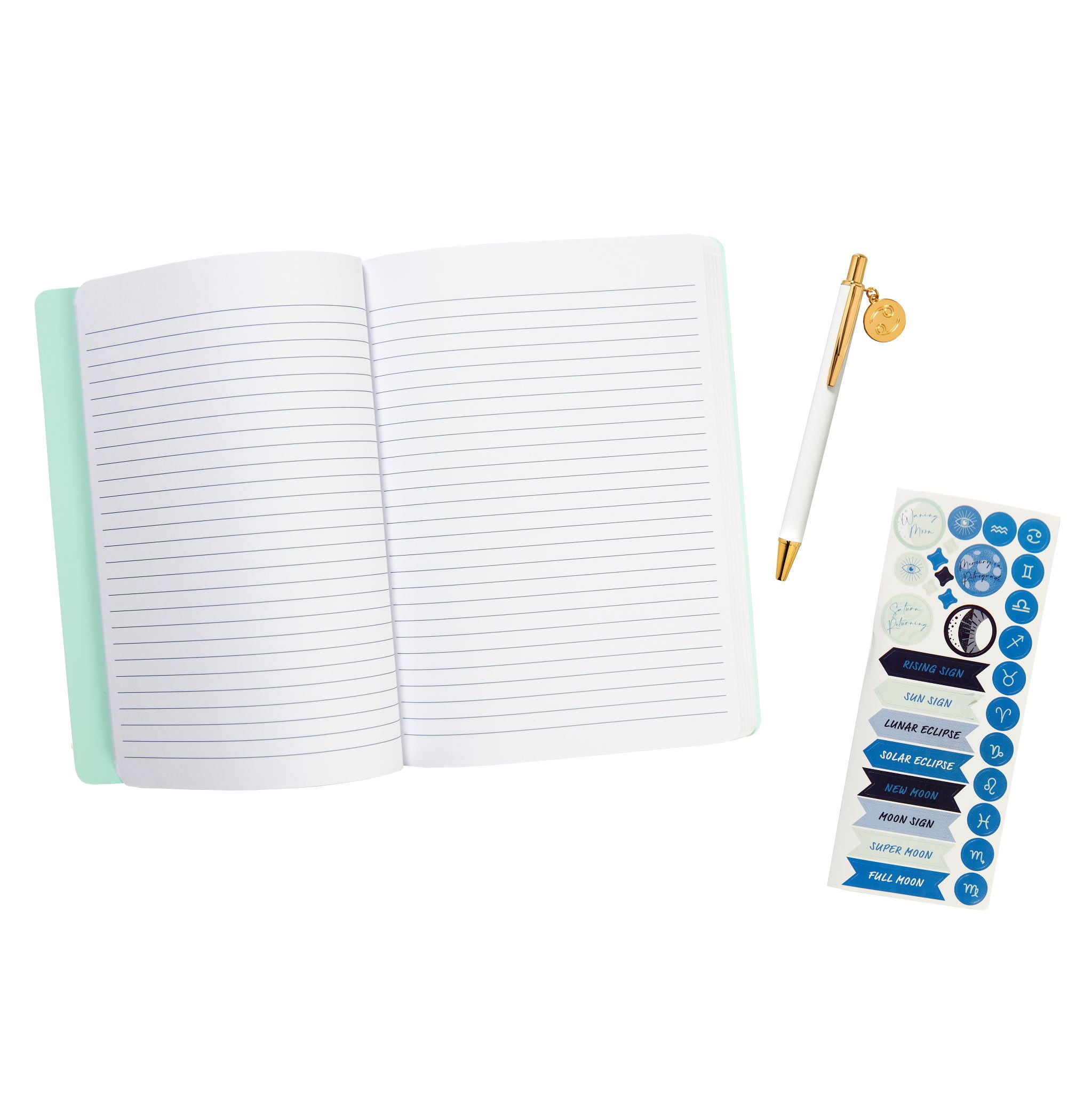 Gartner Studios Cancer Casebound Blank Diary & Journal with Pen, Blue, 5.75" x 8.12", 96 Pages