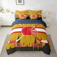thumbnail image 2 of Erosebridal Ice Hockey 7 Piece Bedding Sets Hockey Comforter Bed in a Bag Winter Sports Printed Quilt with Sheet Set,for Hockey Player Teen Bedroom Decor,Twin 7Pcs,Ottawa, 2 of 5