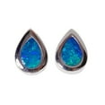 thumbnail image 2 of GARDEN ADVENTURE STERLING SILVER AUSTRALIAN BLACK OPAL STUD EARRINGS, 2 of 4
