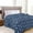 Navy Blue, variant on Cube Print All Season Fleece Blanket - Anti-Static - Plush, Soft and Cozy, King/California King, Navy Blue