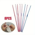thumbnail image 2 of 8pcs Aluminum Oxide Crochet Knitting Tools Colorful Single Crochet Sweater Needles Aluminum Crochet Needles, 2 of 7