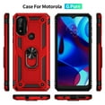 thumbnail image 2 of YEYKX for Motorola Moto G Pure 6.5-inch Phone Case, Impact Resistant Metal Ring Magnetic Support Kickstand Drop Protector Cover for Motorola Moto G Pure 6.5-inch,Red,For Moto G Pure, 2 of 8