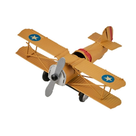 XUYAN Vintage Airplane Model: Airplane Model Ornament Metal Biplane Plane Home Decor Desktop Decoration for Boys & Girls Birthday Gift, Children's Day Gifts