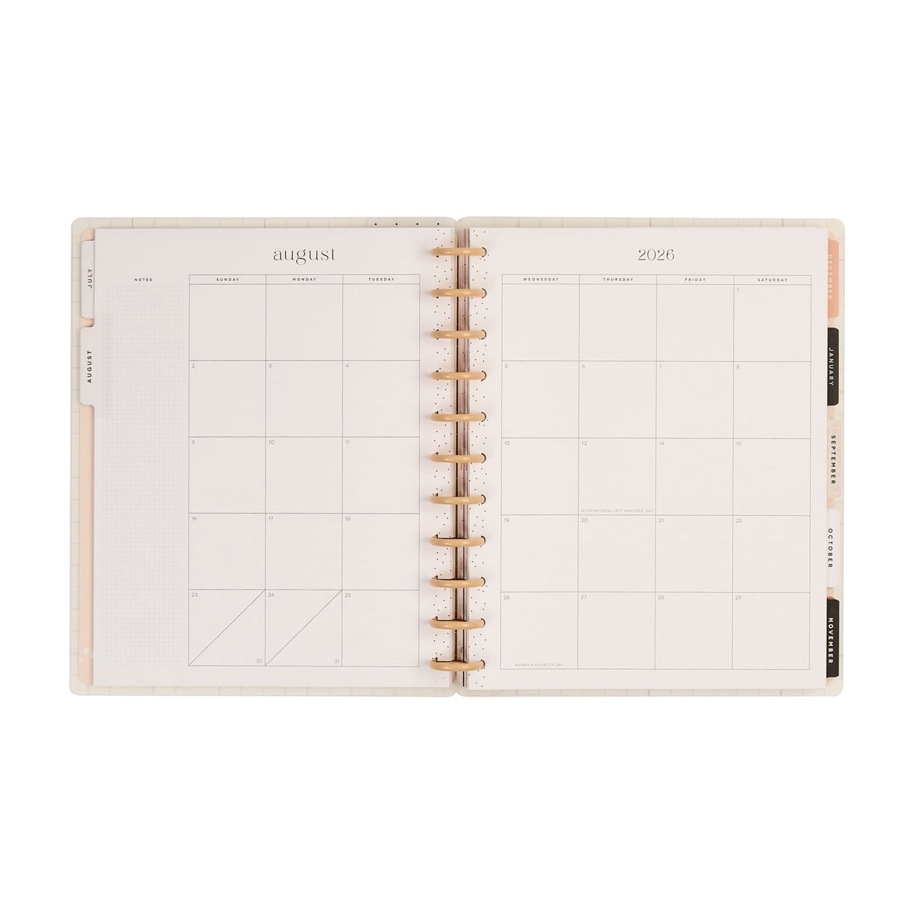The Happy Planner Soft + Modern Big Teacher Planner, July 2026–June 2027, 12-Month Disc Bound Planner with Stickers & Bonus Months