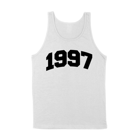 1997 College Style Tank Top Unisex Large White