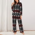 thumbnail image 2 of Sikiie Skull santa hat Women's Long-Sleeve Shirt and Full-Length Bottom Pajama Set (s-xxl)-Large, 2 of 7