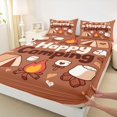 thumbnail image 4 of Erosebridal Happy Camping Queen Sheet Sets 4 Pieces for Kids Teens,Boys Girls Adventure Accessories Bed Set,Super Cozy Room Decor, 4 of 5