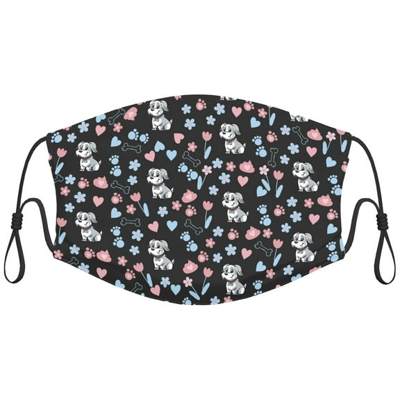 Cute Havanese Dog Graphic Printed Cloth Face Masks Reusable Washable Adjustable for Adults (5 PCS)