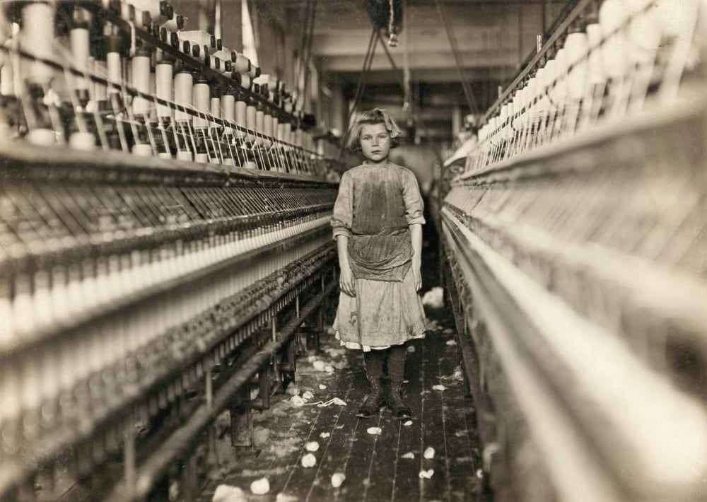 Textile Workers, 1909. /Na Young Spinner At The Globe Cotton Mill In