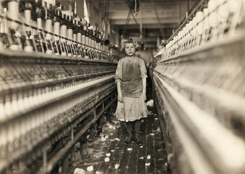 Textile Workers, 1909. /Na Young Spinner At The Globe Cotton Mill In ...