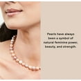 thumbnail image 3 of The Pearl Source 8.0-8.5mm Freshwater Pearl Necklace for Women - Pearl Strand Necklace | Multi-Color 16" Length Pearl Necklace with Genuine Cultured Pearls, 3 of 6