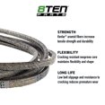 thumbnail image 4 of 8TEN Belt with KEVLAR for Toro TimeCutter ZX525 ZX 18-52ZX 52-inch 106-2217 156 x 1/2 810-CBL3226T, 4 of 7