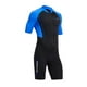 thumbnail image 2 of Traje de neopreno corto para hombre, protector solar de manga corta, traje de buceo de neopreno Premium de 1,5mm para natación, buceo, surf, pesca Azul shamjiam  trajes de neopreno para hombre, 2 of 7