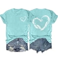 thumbnail image 1 of Tops Cortos para Mujeres Casual Impreso Cuello Redondo, Camiseta Ligera de Manga Corta para Diario, Fiesta Y Verano de Primavera, 1 of 3